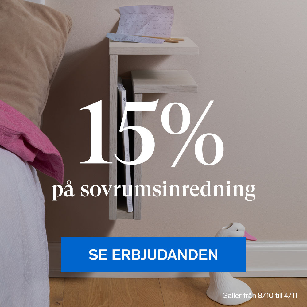 -15% på sovrumsinredning